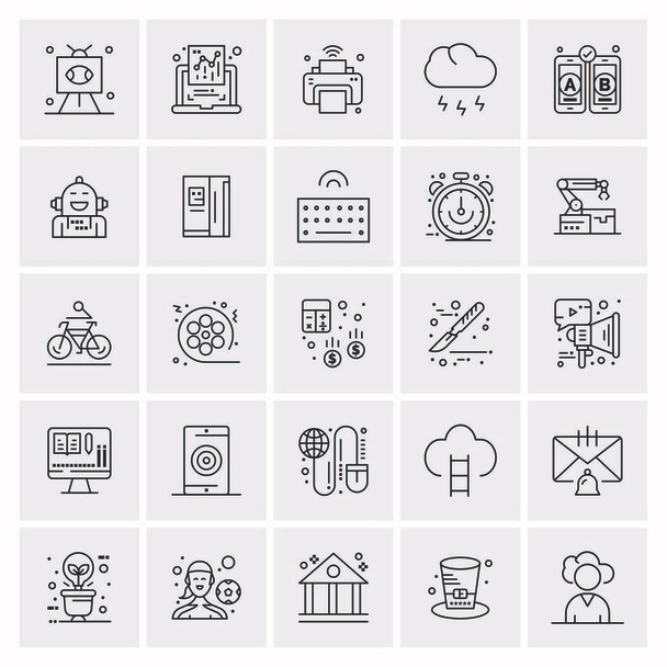Set de 25 iconos de negocio universales Vector
 - Vector, Imagen
