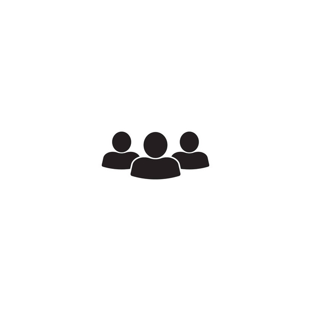 Menschen-Symbol, Gruppen-Icon-Vektor isoliert - Vektor, Bild