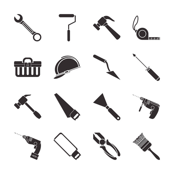 bundle of construction tools set icons - Vector, Image