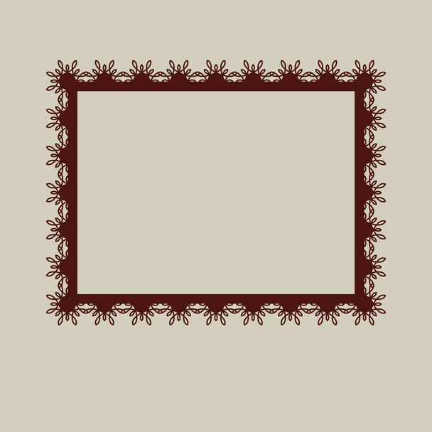 Abstract geometric pattern of carved square frame for laser cutting - Vector, Image