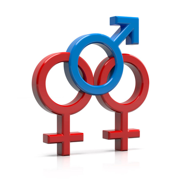 Bisexual symbol - Photo, Image