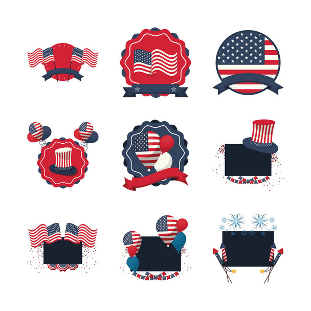 bundle di icone set USA
 - Vettoriali, immagini