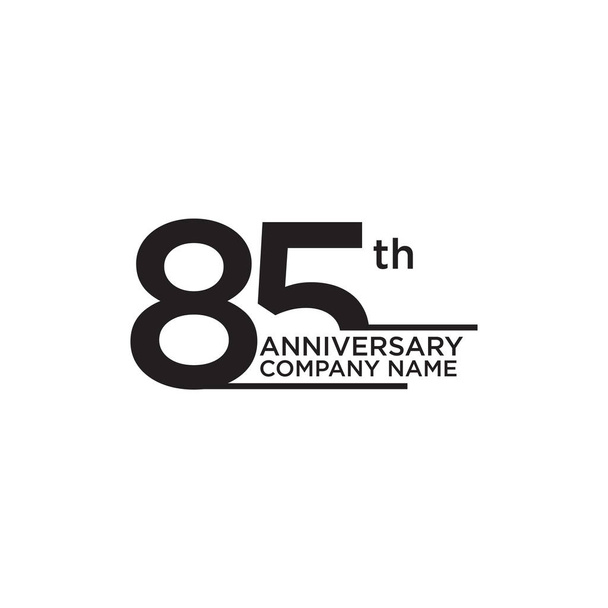 85th year anniversary icon logo design template - Vector, Image