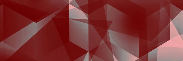 Panoramique Rouge Moderne Polygone Fond. Graphic Minimal Design. Modèle polygonal rouge
 - Photo, image