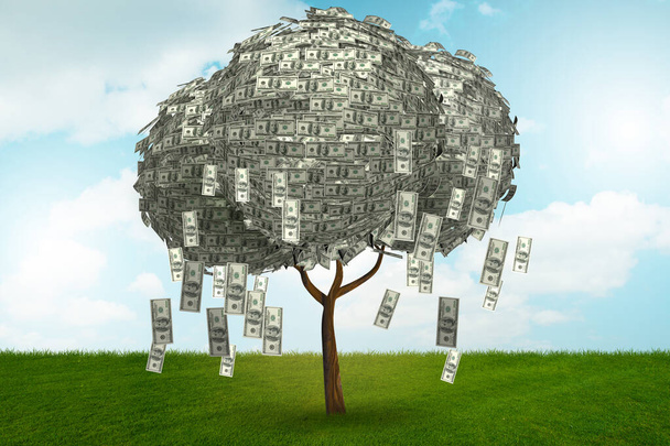 Árbol de dinero en el concepto de negocio - 3d renderizado
 - Foto, Imagen
