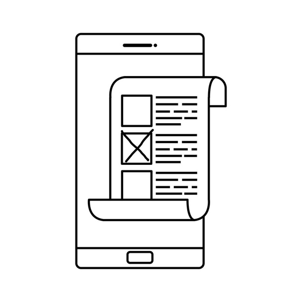 smartphone per votare icona isolata online
 - Vettoriali, immagini