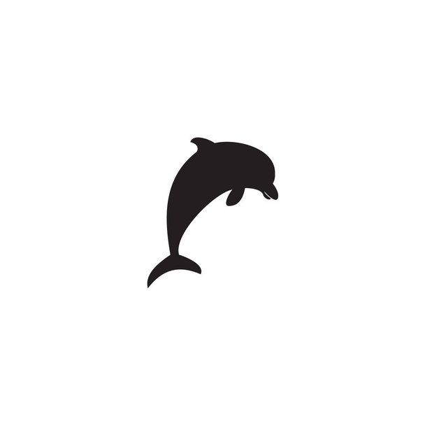 Modèle vectoriel de conception de logo d'icône de dauphin
 - Vecteur, image