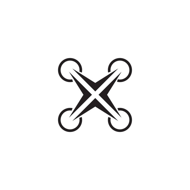 Drone ikon logó design vektor sablon - Vektor, kép