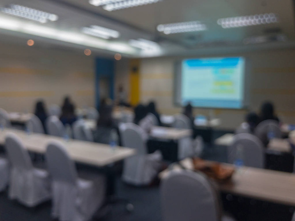 abstract blurry of people in seminar room - Photo, Image
