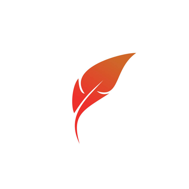 Feather pen logo icon design vector template - Vector, Image