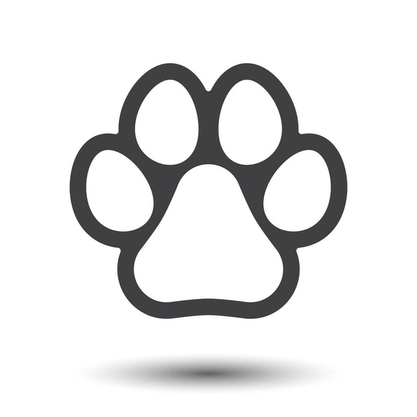 Animal paw print icon. Dog or cat paw print. - Vector, Image