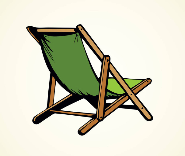 Beach chair. Vector freehand drawing - Vector, Image
