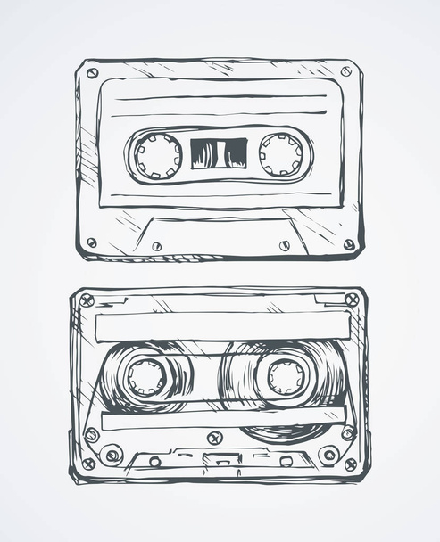 Cassette. Vector drawing - Vektor, Bild