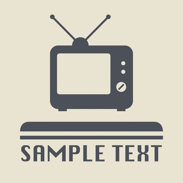 Retro tv icon icon or sign, vector illustration - Vektor, kép