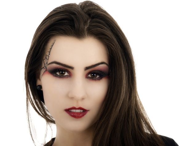młoda kobieta z kreatywnych makijaż. piękna. Halloween - Zdjęcie, obraz