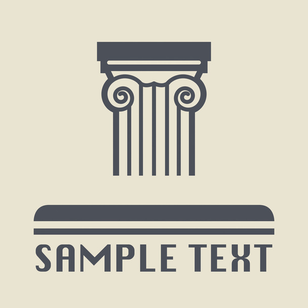 Column icon or sign, vector illustration - Vector, afbeelding