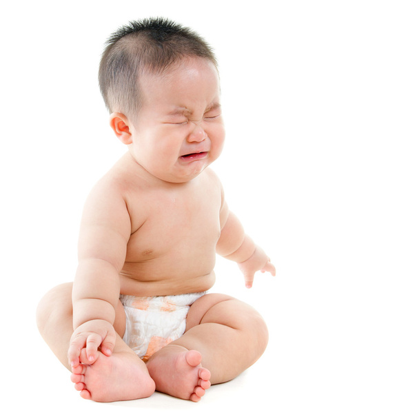 Crying Asian baby boy - Foto, imagen