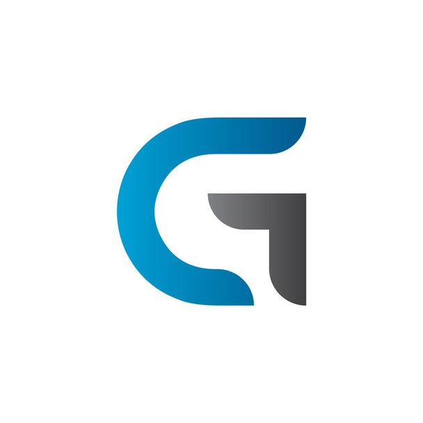 İlk Gc Harfi Bağlı Logo. Gc harfi Tip Logo Tasarım Şablonu. Soyut Harf Gc logo Tasarımı - Vektör, Görsel