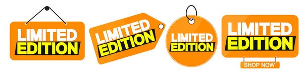 Set Limited Edition tags design template, promo banners, vector illustration - Vector, Image