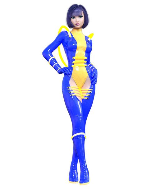 3D comics cosplay anime girl. - Photo, Image