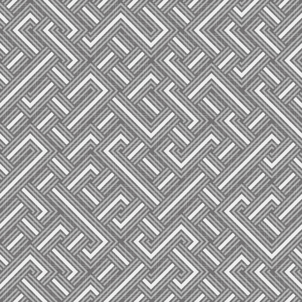 abstraktes geometrisches, nahtloses Vektormuster mit grauen Linien - Vektor, Bild