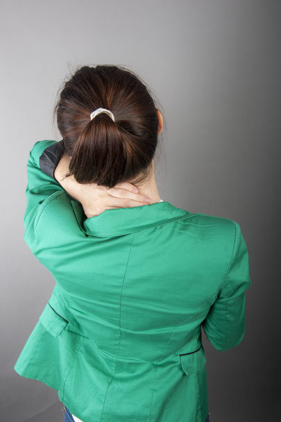 businesswoman with back pain - Foto, afbeelding