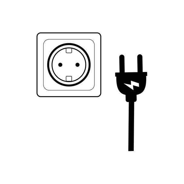 Socket vector icon on white background. Electronics component - Vector, Image