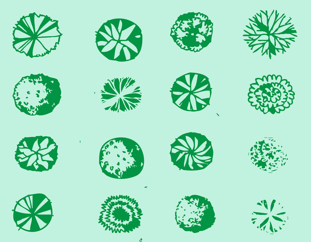 Vector trees with leaves - Vector, imagen