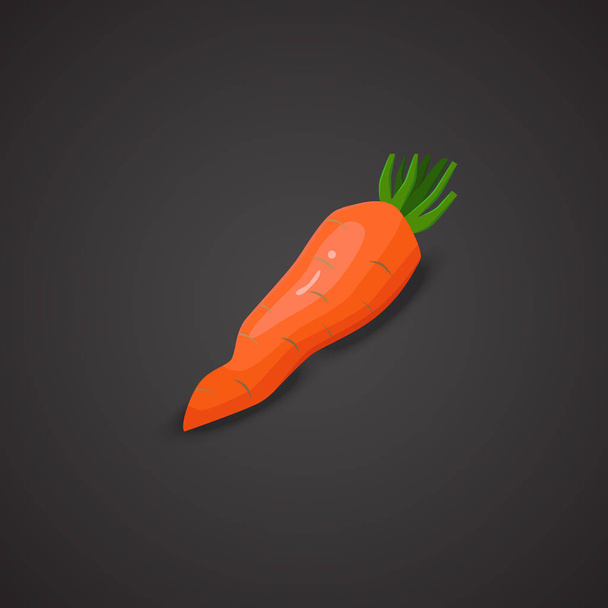Carrot vector icon. Realistic vegetable. - Vektori, kuva