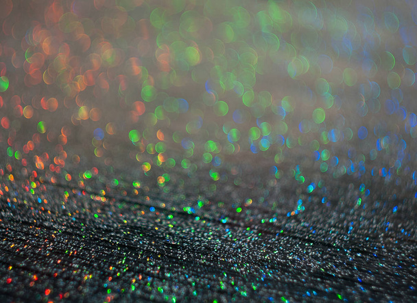 Glitter of water droplets on black background - Photo, Image