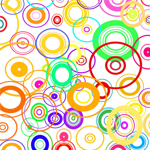 Anneaux multicolores sur fond blanc
    - Vecteur, image