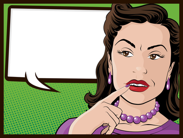Comic Style Confused Housewife - Vector, Image