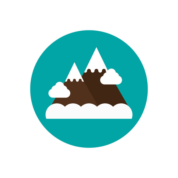 горы пики большой изолированный значок
 - Вектор,изображение