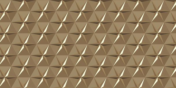 3d illustration. Gold background with 3d effect. Decorative panel. Stylish texture and tile for your design  - Photo, Image