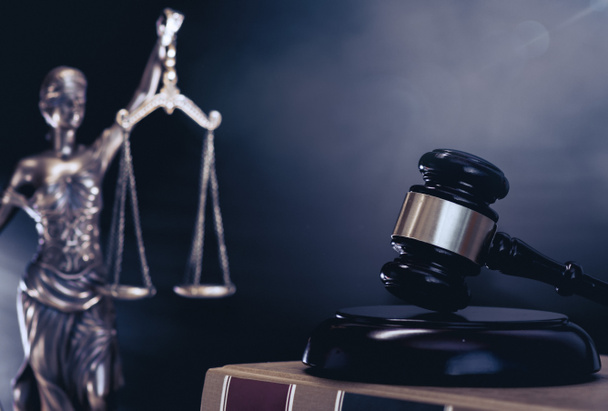 Scales of Justice  and gavel legal law concept imagery  - Photo, Image