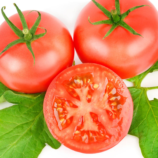 Fresh red tomato isolated on white background . - Zdjęcie, obraz
