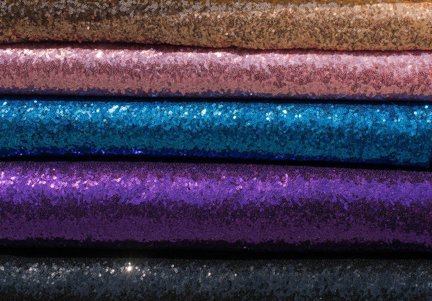 Çeşitli renkteki parlak kumaş örnekleri  - Fotoğraf, Görsel