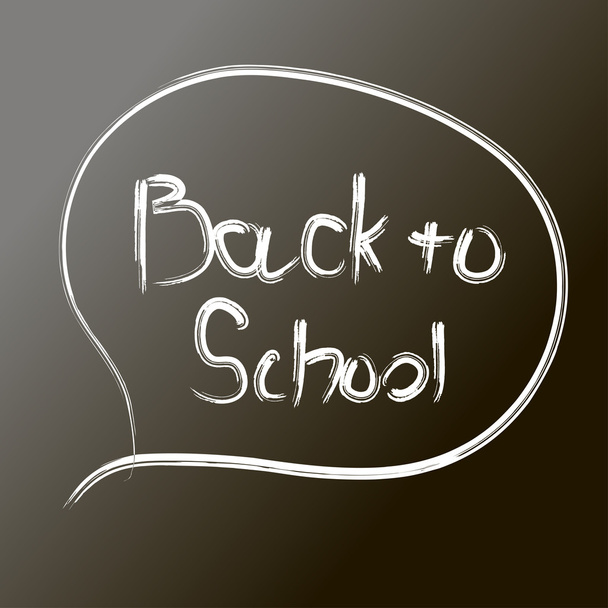 Word back to school written with a chalk - Vector, Image