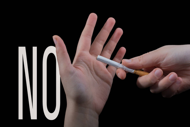 Всесвітній день без тютюну постер для того, щоб сказати "ні". - Фото, зображення