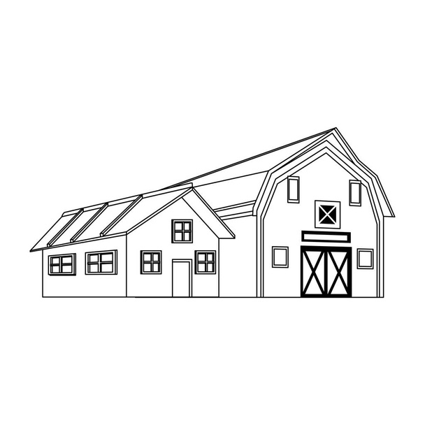 ház és fa Farm pajta design - Vektor, kép