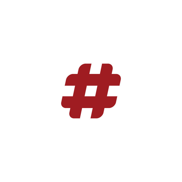 Шаблон логотипа иконки хештега
 - Вектор,изображение