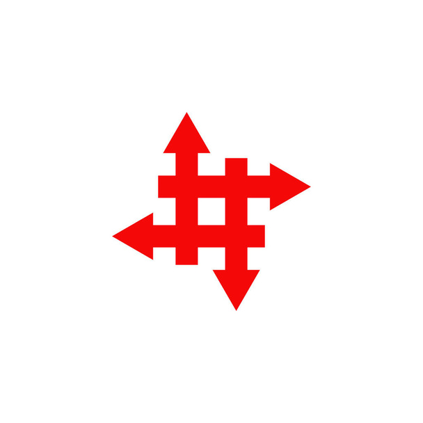 Plantilla de vector de diseño de logotipo de etiqueta Hash
 - Vector, Imagen
