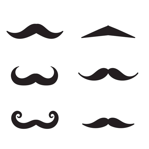 Moustache icon with handdrawn doodle style - Vector, Imagen