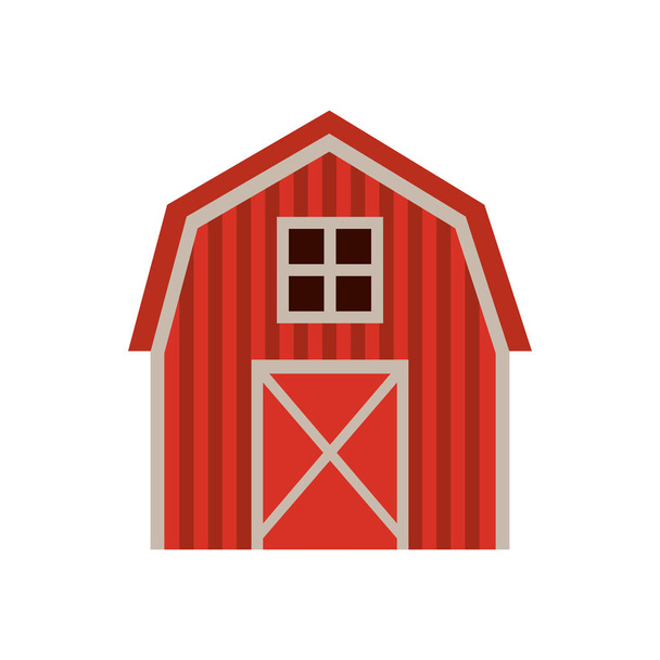 farm stable building isolated icon - Vector, Image