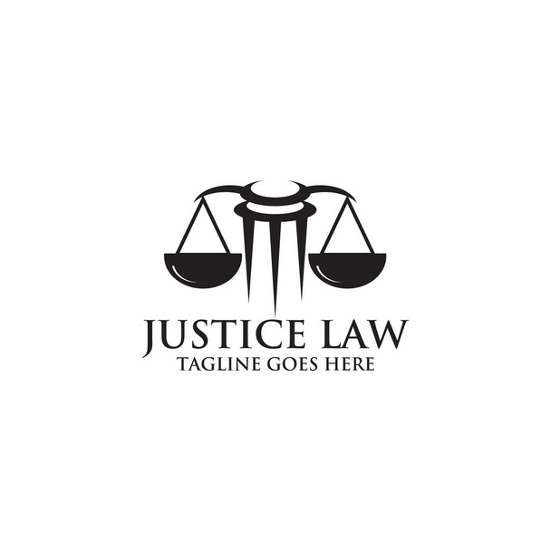 Logo Justice Law se šablonou pro návrh ikon - Vektor, obrázek