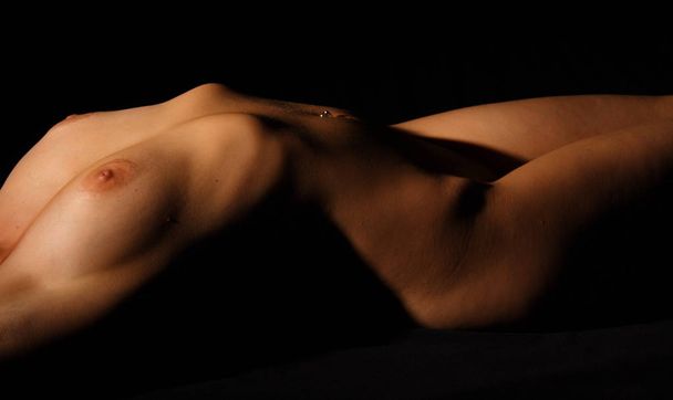 naked woman, female nude body, breast - Fotoğraf, Görsel