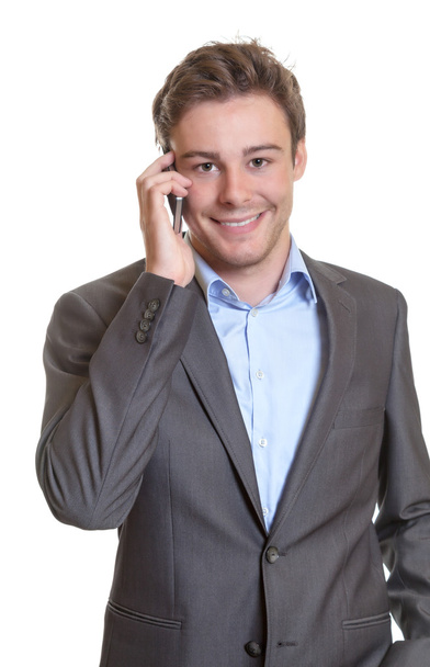 Smart businessman talking at phone - Fotografie, Obrázek