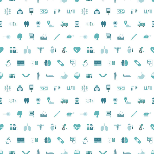 Seamless pattern with medical icons on white vector art - Download