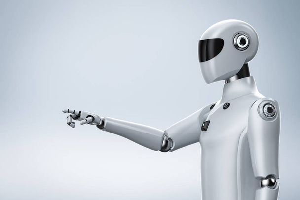 kunstmatige intelligentie cyborg of robot vinger punt - Foto, afbeelding