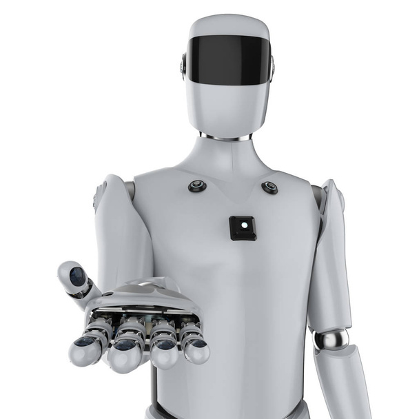 Künstliche Intelligenz Cyborg oder Roboter offene Hand - Foto, Bild